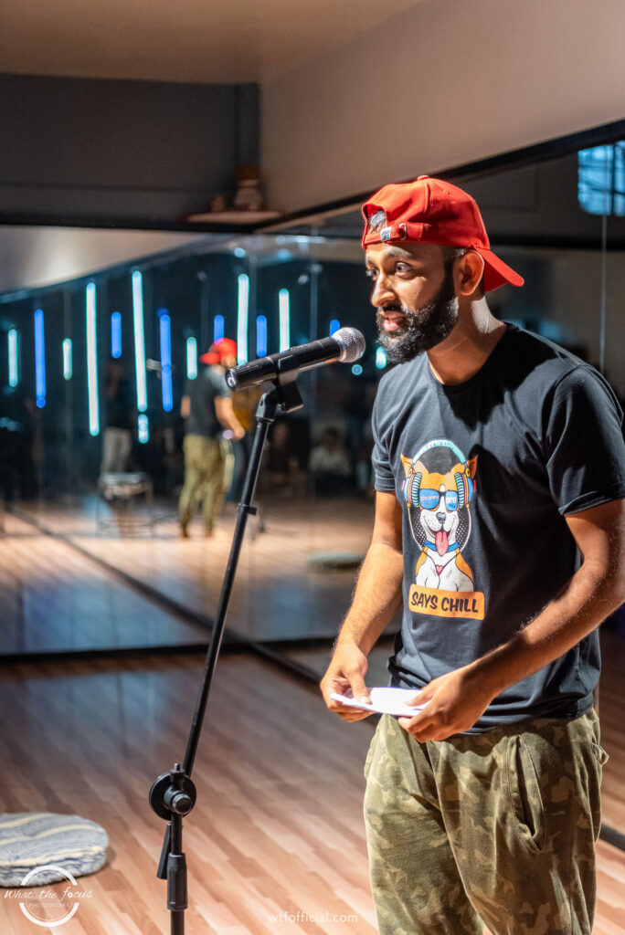 Open mic at rock n' roll pad