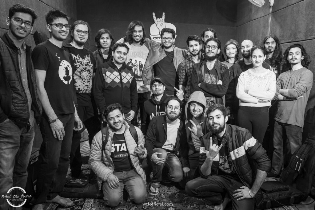 Open mic at rock n' roll pad