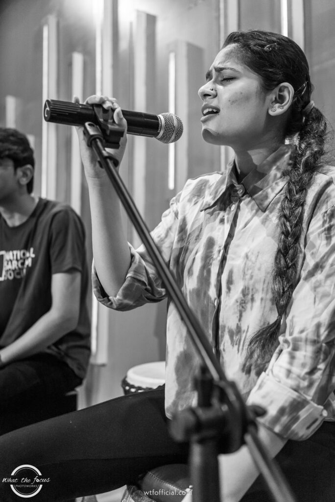 Open mic at rock n' roll pad