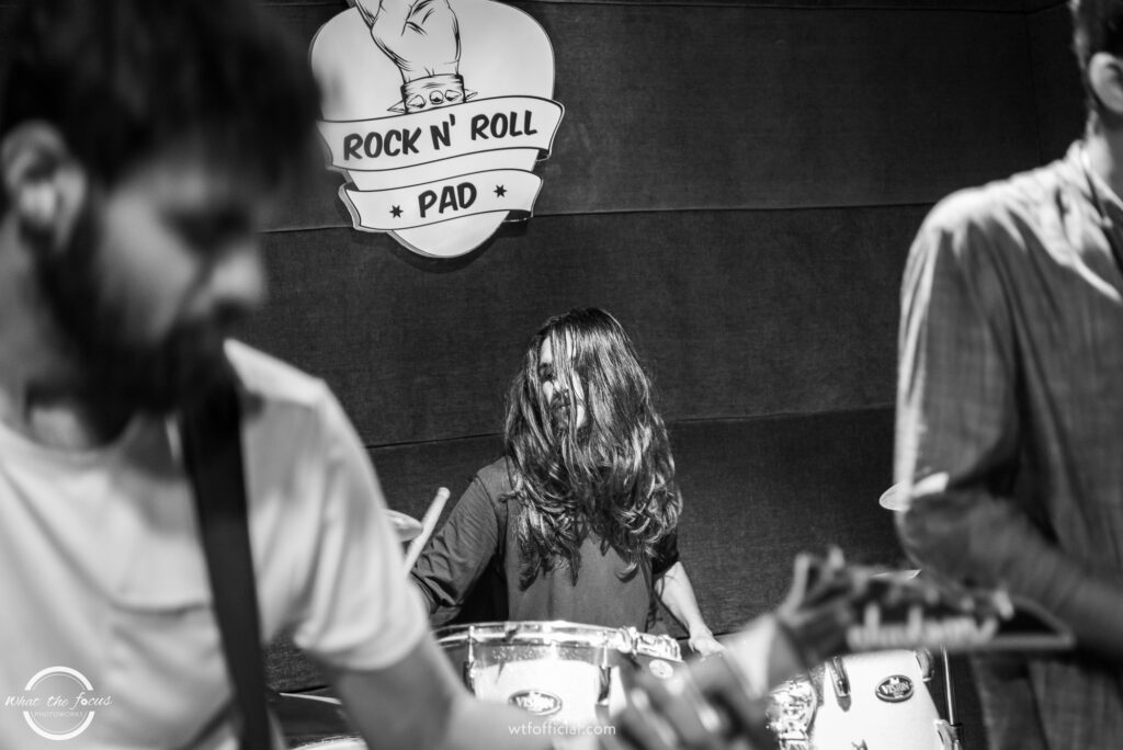Open mic at rock n' roll pad